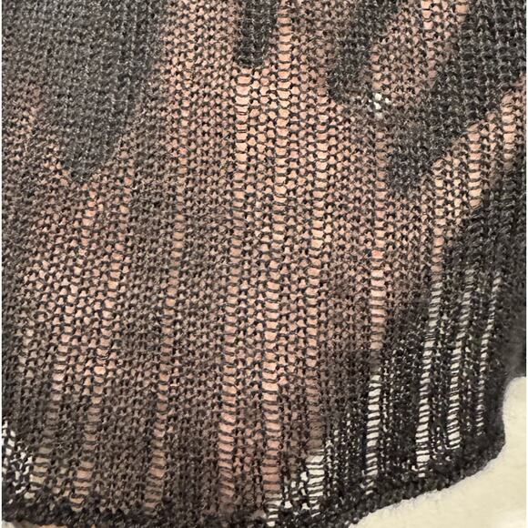 Nina Ricci Black Cashmere Silk Knit Tank Women’s Size Large Fringe Whimsigoth - Picture 7 of 11